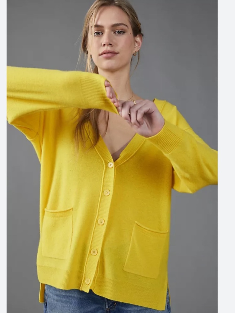 Anthropologie Pilcro Kelly Oversized Cashmere Cardigan - Medium